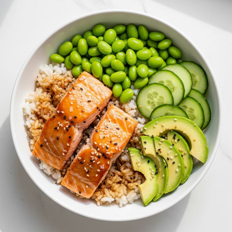 Sushi Rice Bowl with Salmon