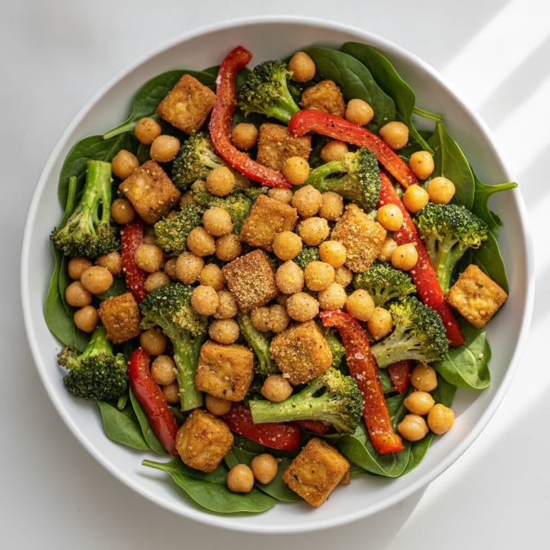 Roasted Vegetable and Chickpea Bowl