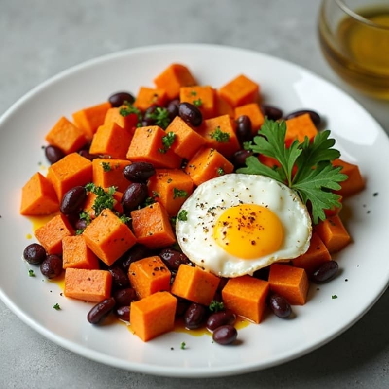 Protein-Packed Sweet Potato Hash with Eggs