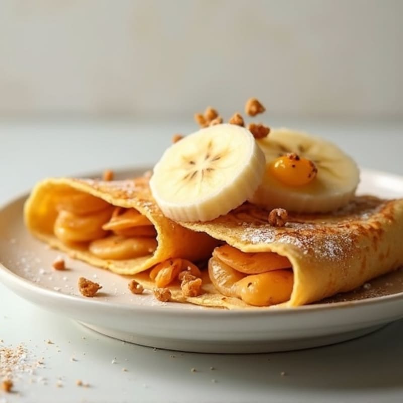 Protein-Packed Almond Butter Banana Crepes