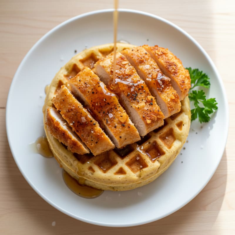 Crispy Golden Chicken and Waffles