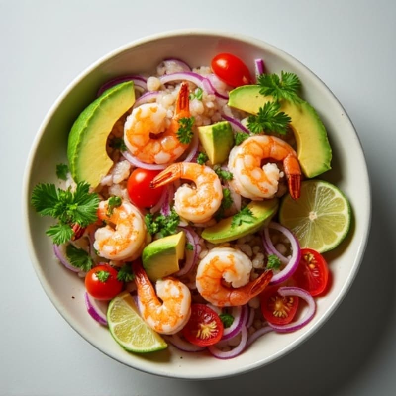 Citrus-Marinated Shrimp and Avocado Ceviche Bowl