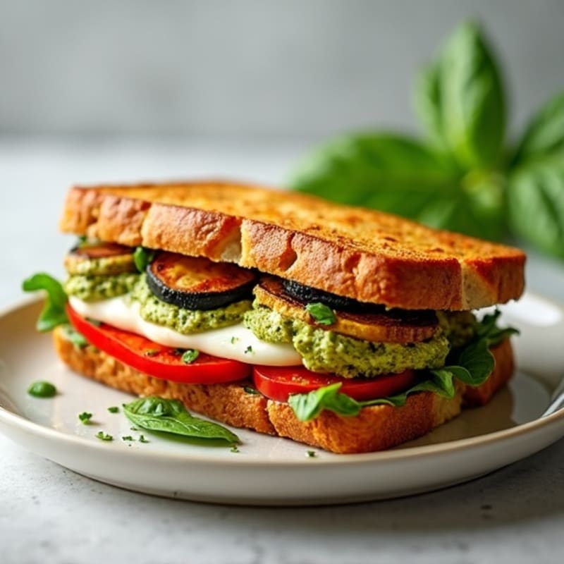 Herb-Roasted Vegetable Pesto Panini