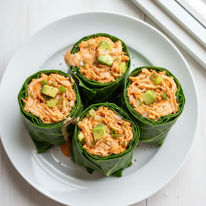 Buffalo Ranch Chicken Salad Wraps