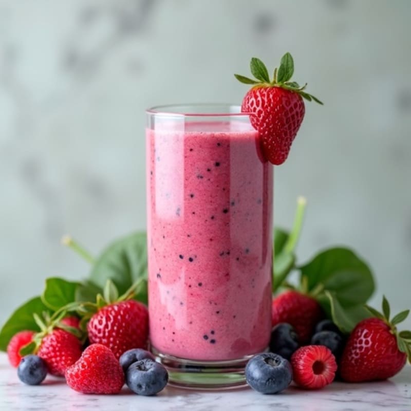 Protein-Packed Berry Green Smoothie