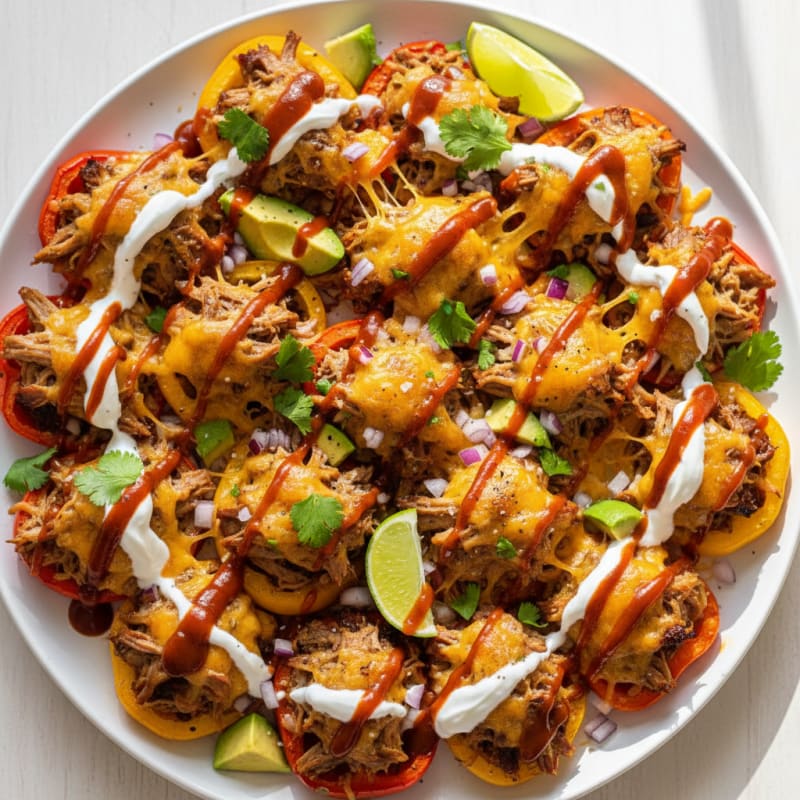 BBQ Pulled Pork Nacho Platter