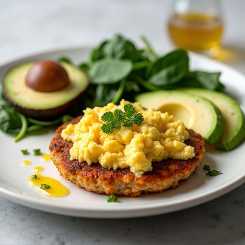 Egg White and Turkey Sausage Scramble with Spinach
