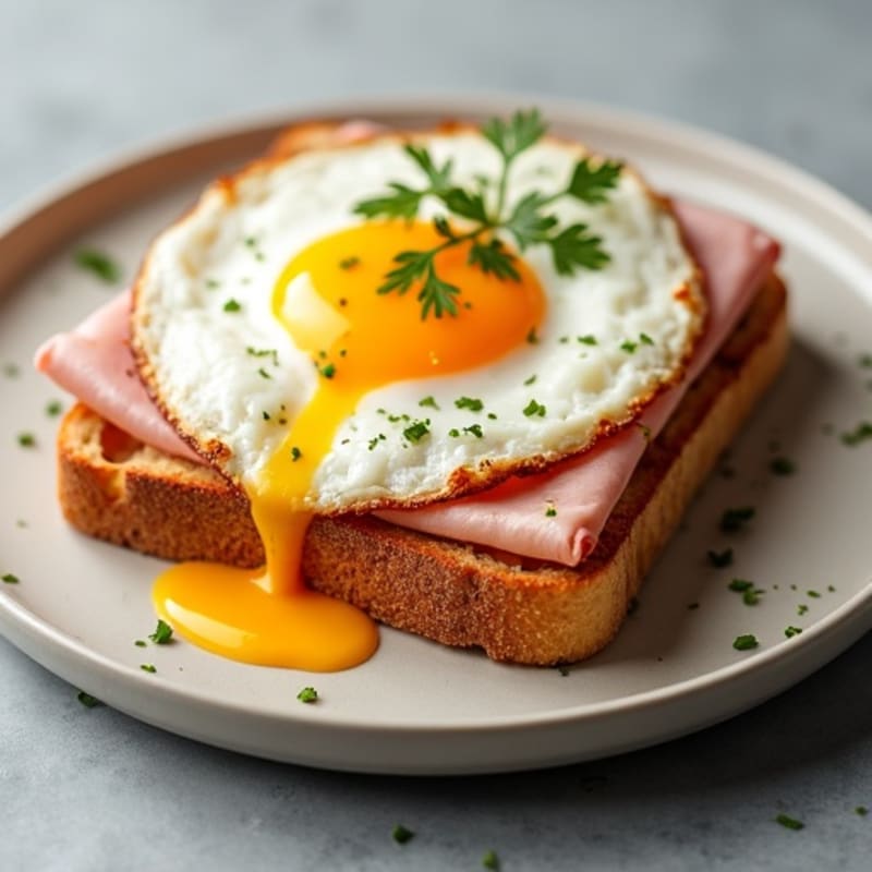 Open-Face Herb-Crusted Ham and Swiss Melt