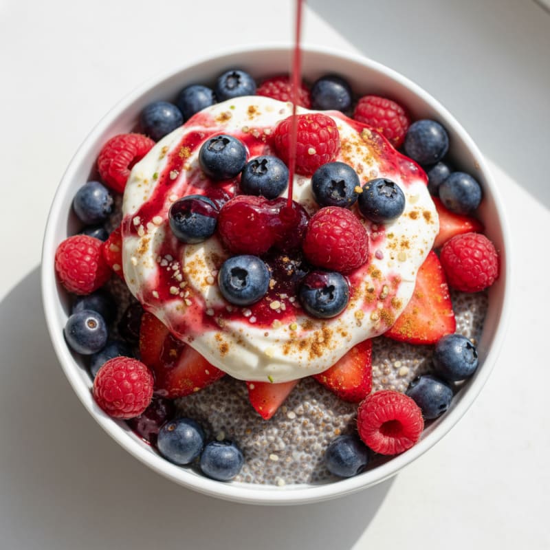 Berry Chia Seed Pudding Parfait