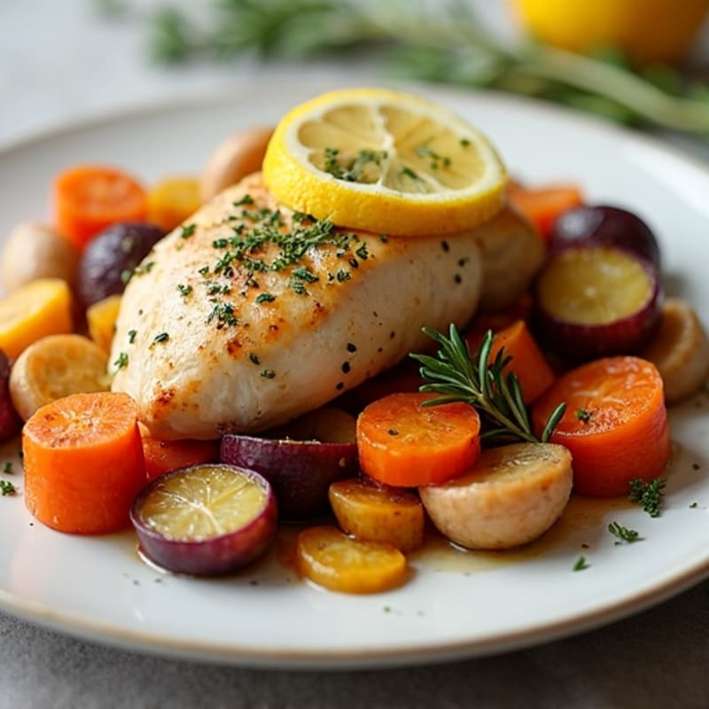 Sheet Pan Lemon-Herb Chicken with Roasted Root Vegetables