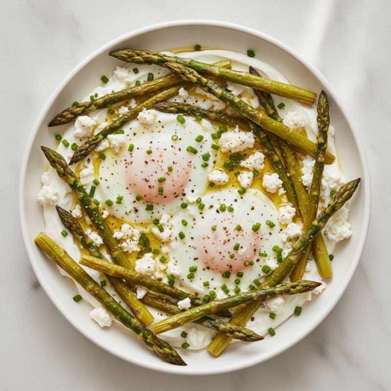 Baked Eggs with Roasted Asparagus