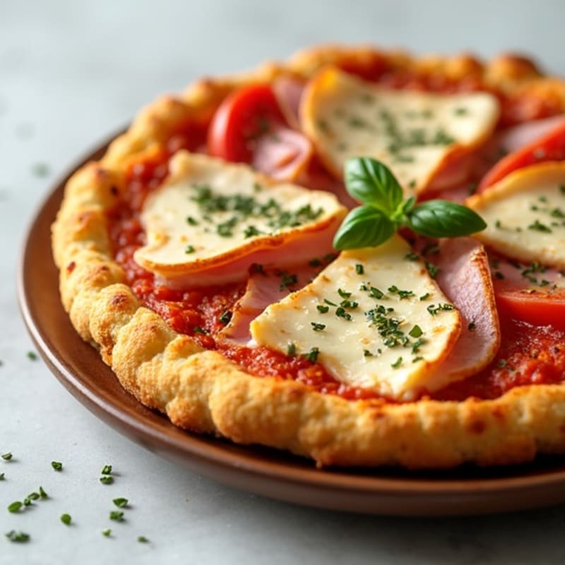 Crispy Gluten-Free Pizza with Lean Turkey and Ham