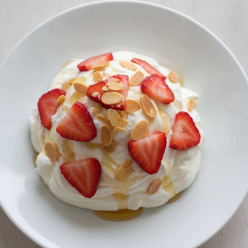 Silky Greek Yogurt Mousse with Fresh Strawberries