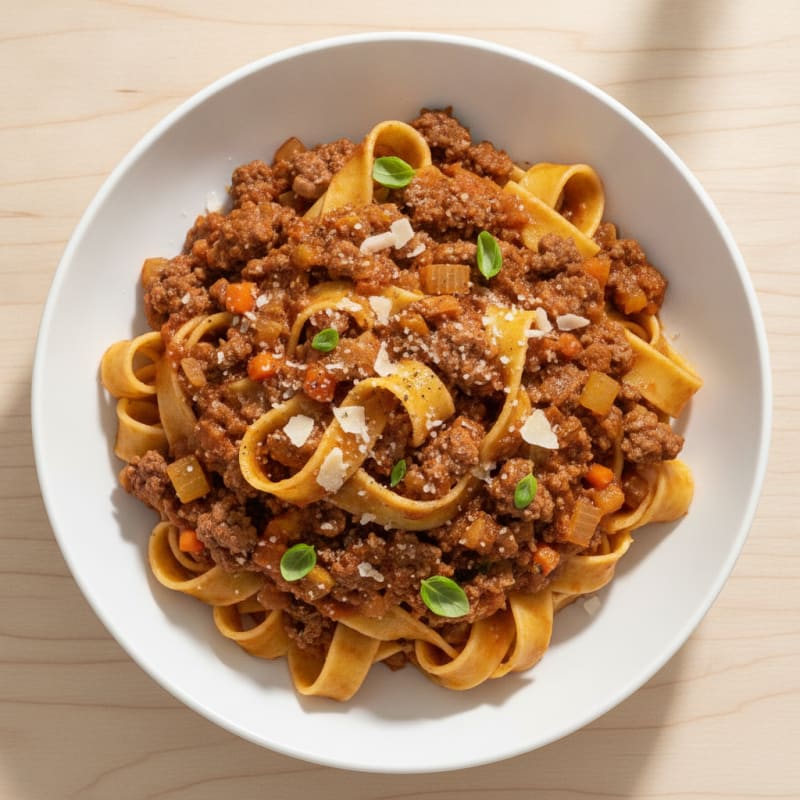 Classic Beef Bolognese with Pappardelle