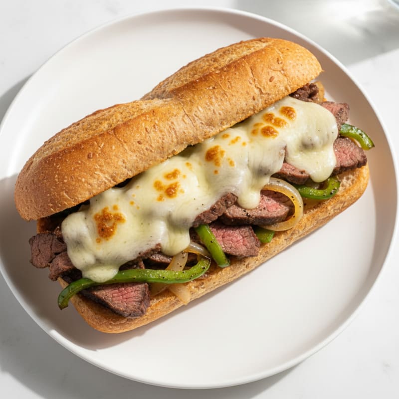 Philly-Style Steak and Provolone Sandwich