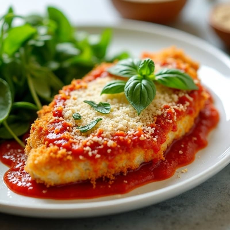 Crispy Baked Chicken Parmesan with Fresh Herbs