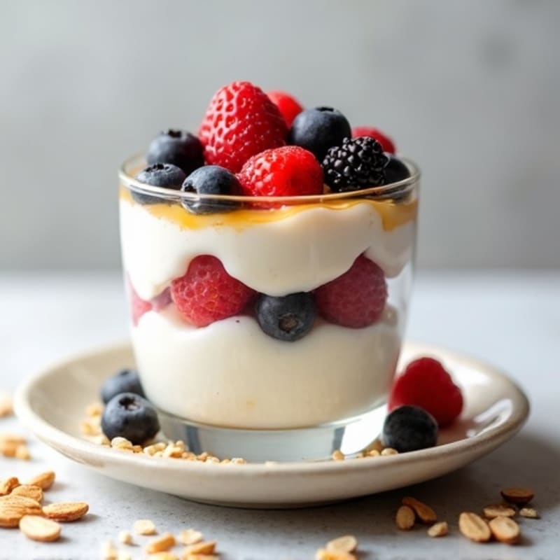 Creamy Greek Yogurt Protein Parfait with Mixed Berries