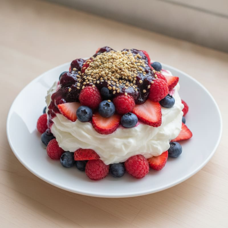 Greek Yogurt Protein Parfait with Mixed Berries