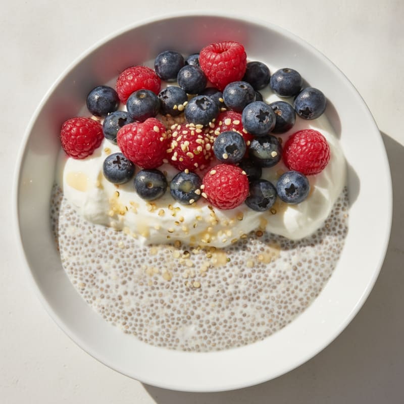 Berry Chia Seed Pudding Parfait