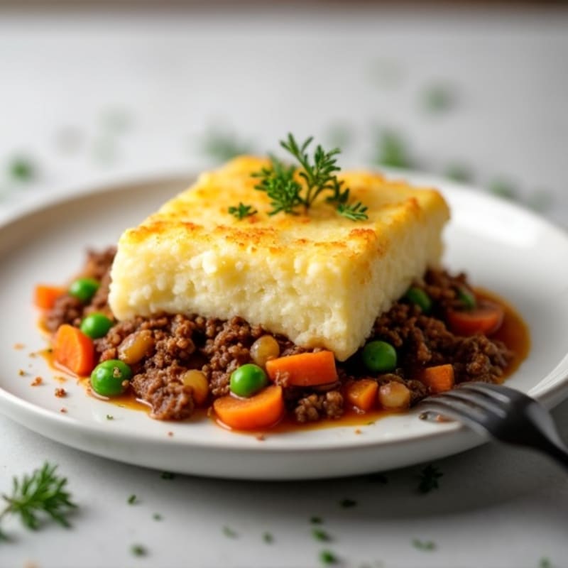 Savory Lean Ground Beef Shepherd's Pie with Creamy Potato Topping