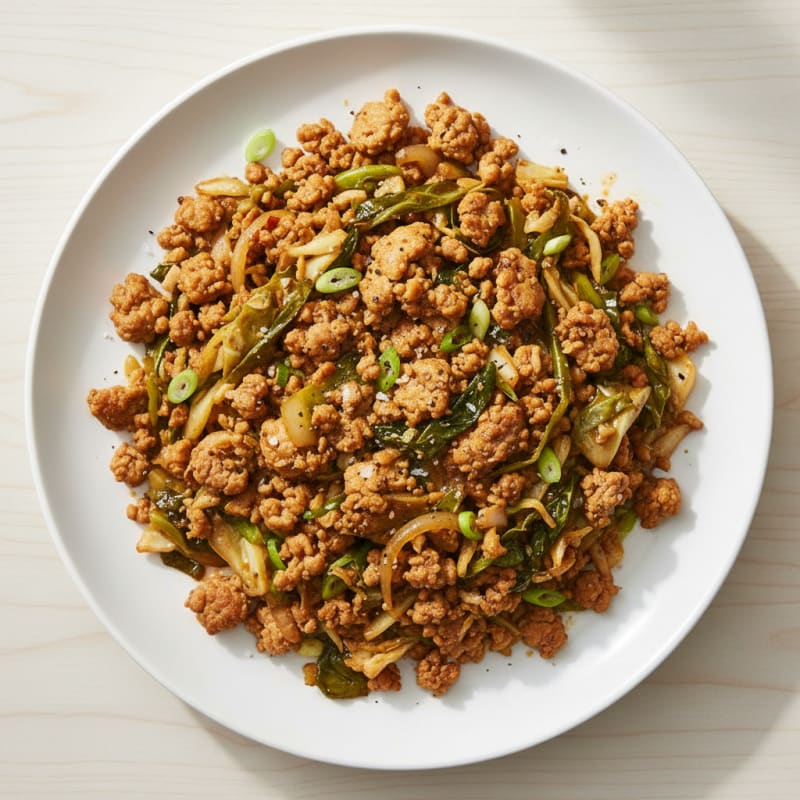 Savory Ground Turkey Cabbage Skillet