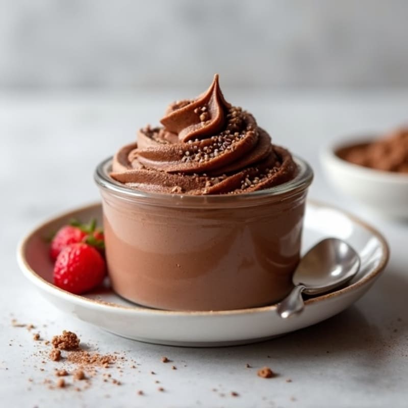 Chocolate Protein Mousse with Chia Seeds