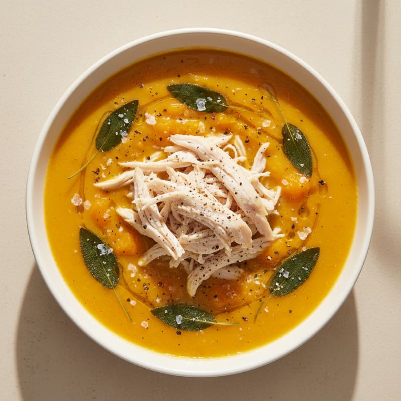 Roasted Butternut Squash Soup with Sage
