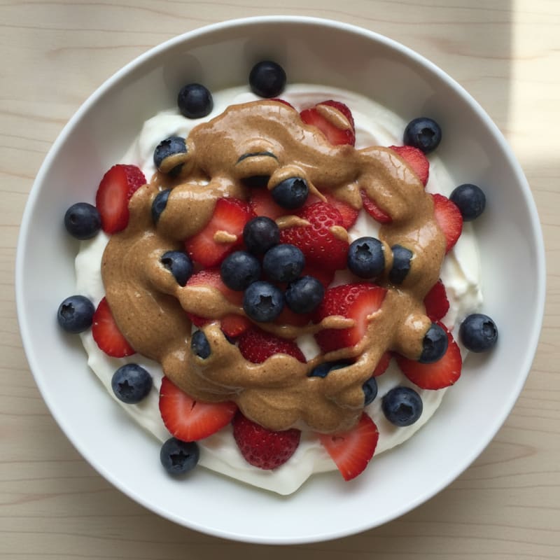 Greek Yogurt Protein Bowl with Berries and Almond Butter