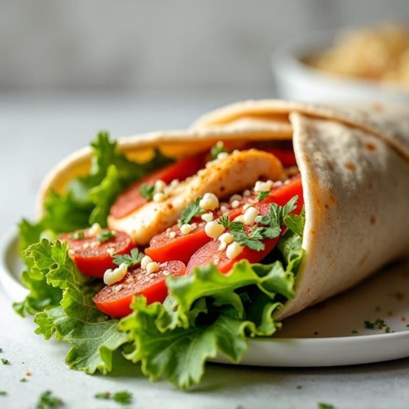 Grilled Chicken Caesar Wrap with Fresh Romaine