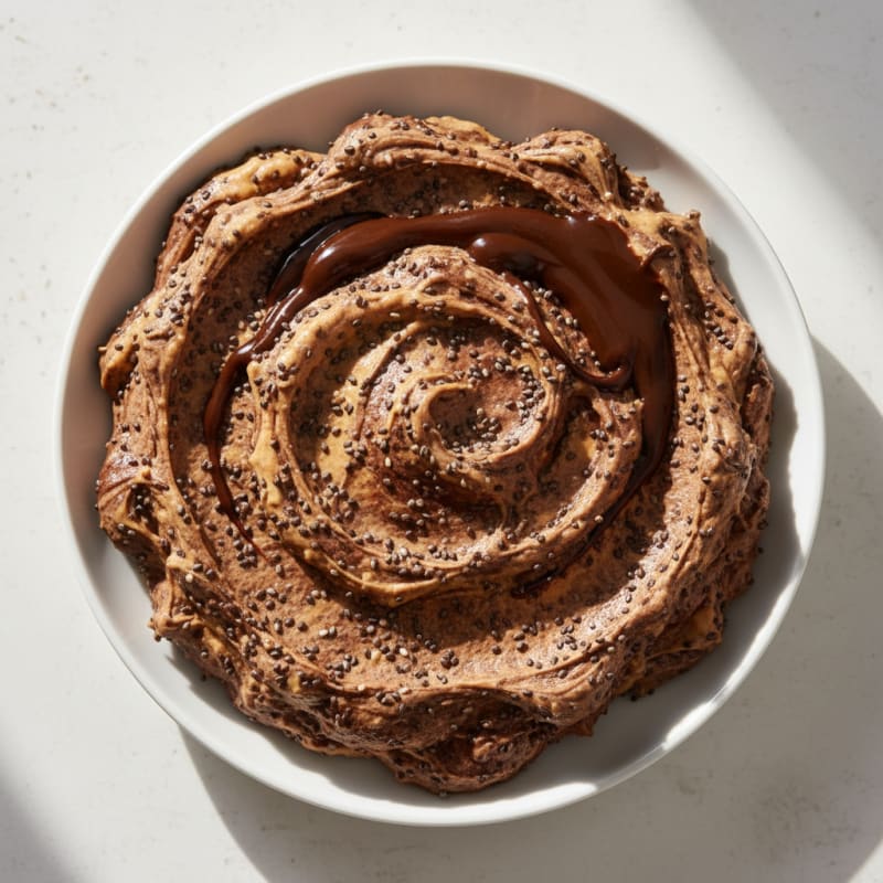 Protein Chocolate Peanut Butter Mousse with Chia Seeds