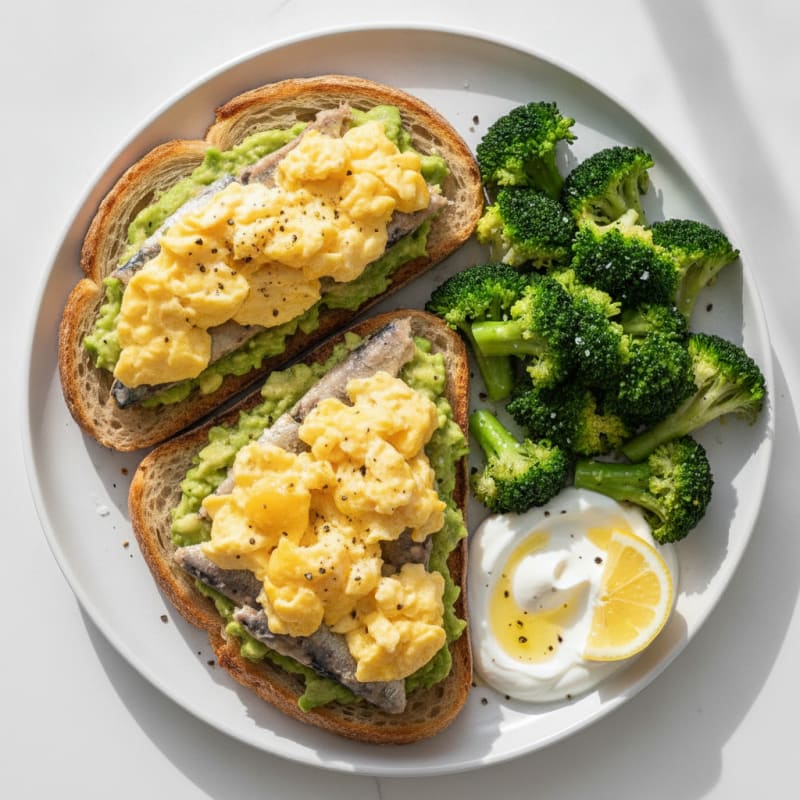 Sardine and Egg Sourdough Sandwich