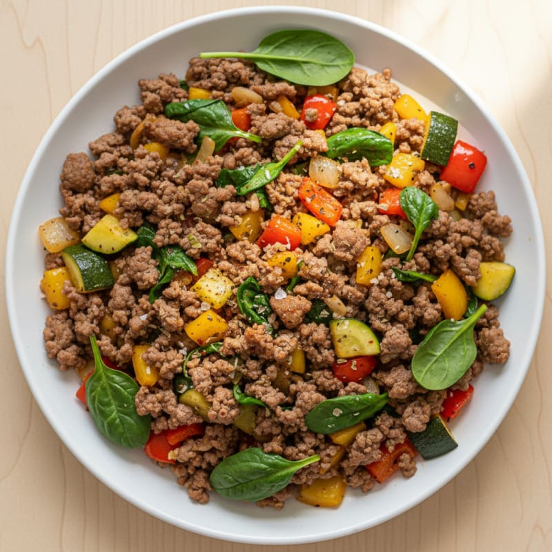 Savory Ground Beef and Vegetable Skillet