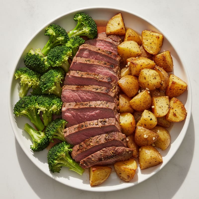 Herb-Roasted Beef with Garlic Potatoes