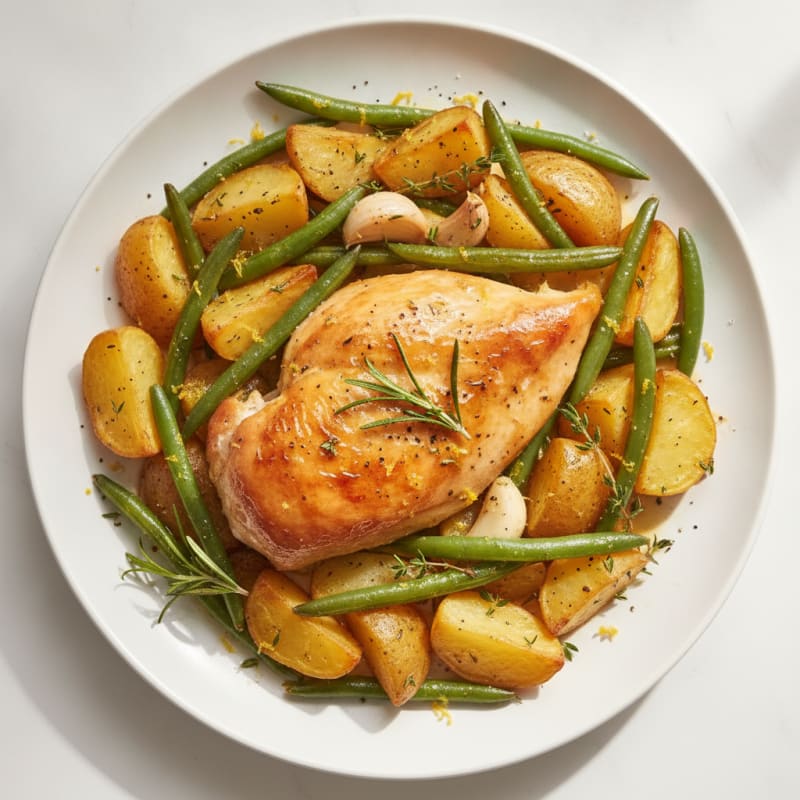Lemon-Herb Roasted Chicken with Potatoes