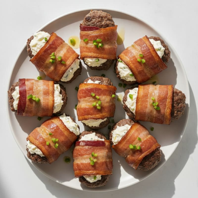 Bacon-Wrapped Jalapeño Popper Sliders