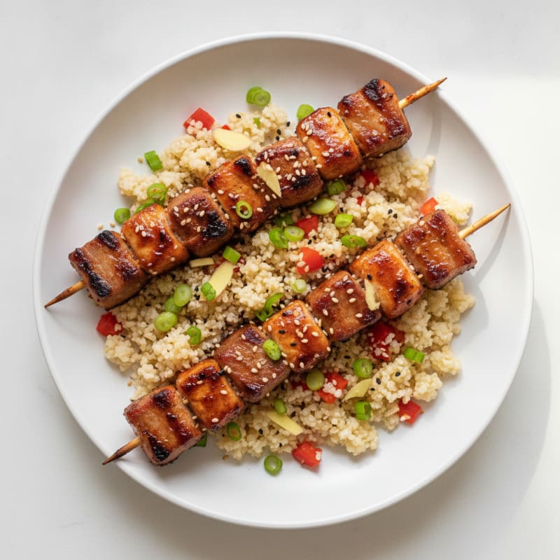 Spicy Gochujang Pork Belly Skewers