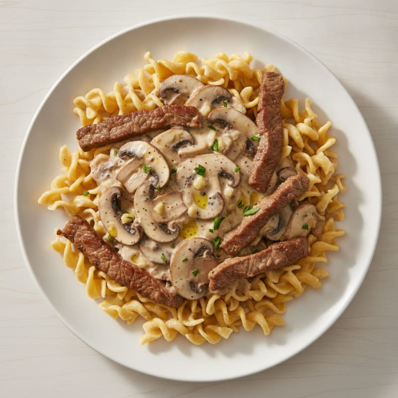 Beef Stroganoff with Egg Noodles