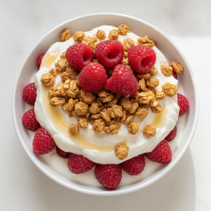 Creamy Greek Yogurt Parfait with Protein Granola and Berries