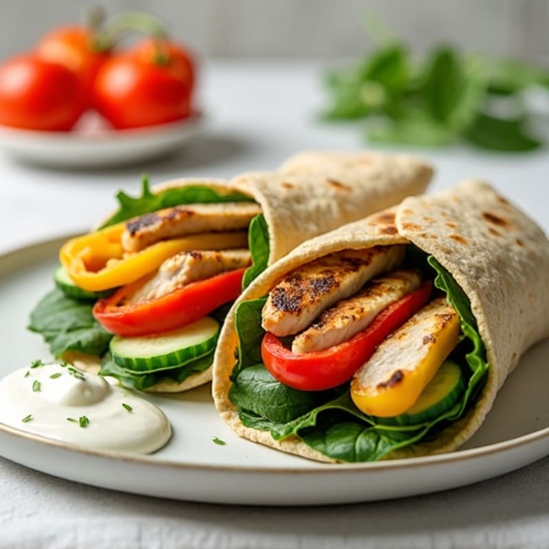 Fresh Grilled Chicken and Crisp Veggie Wrap