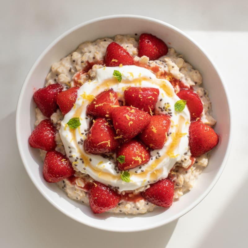 Strawberry Shortcake Overnight Oats