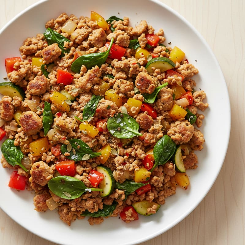 Savory Ground Turkey and Vegetable Skillet