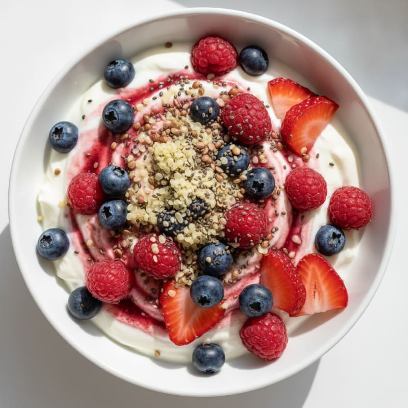 Creamy Greek Yogurt Protein Parfait with Mixed Berries