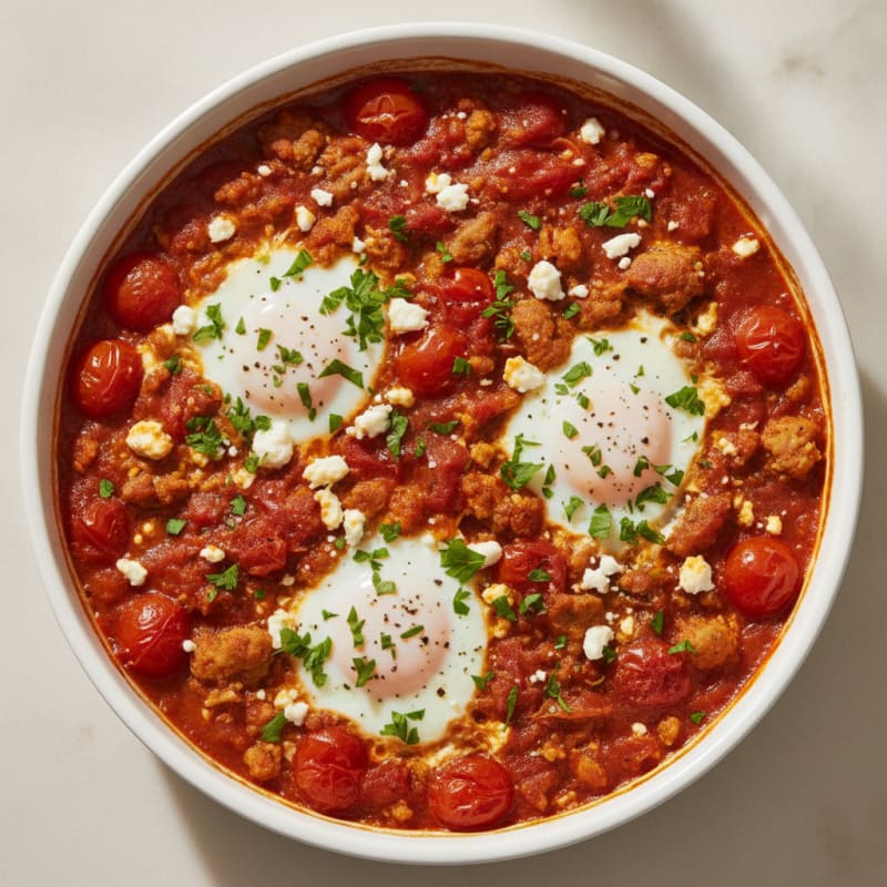 Baked Eggs with Roasted Tomatoes