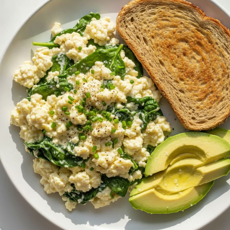 High-Protein Cottage Cheese Scrambled Eggs