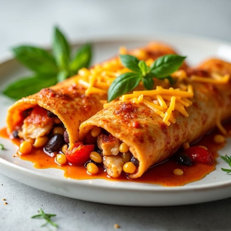 Spicy Baked Chicken Enchiladas