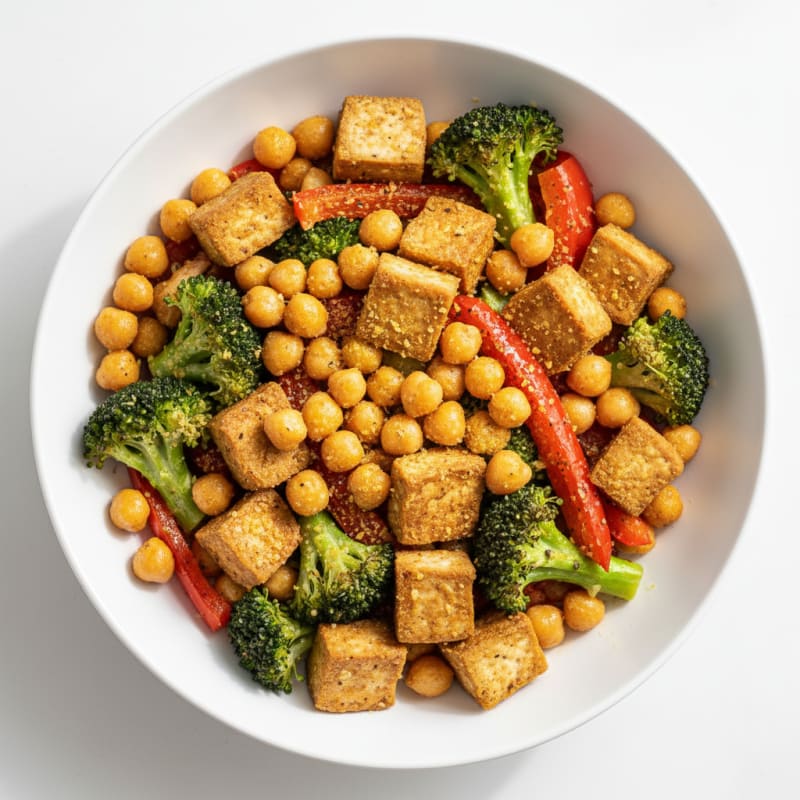 Roasted Vegetable and Chickpea Power Bowl