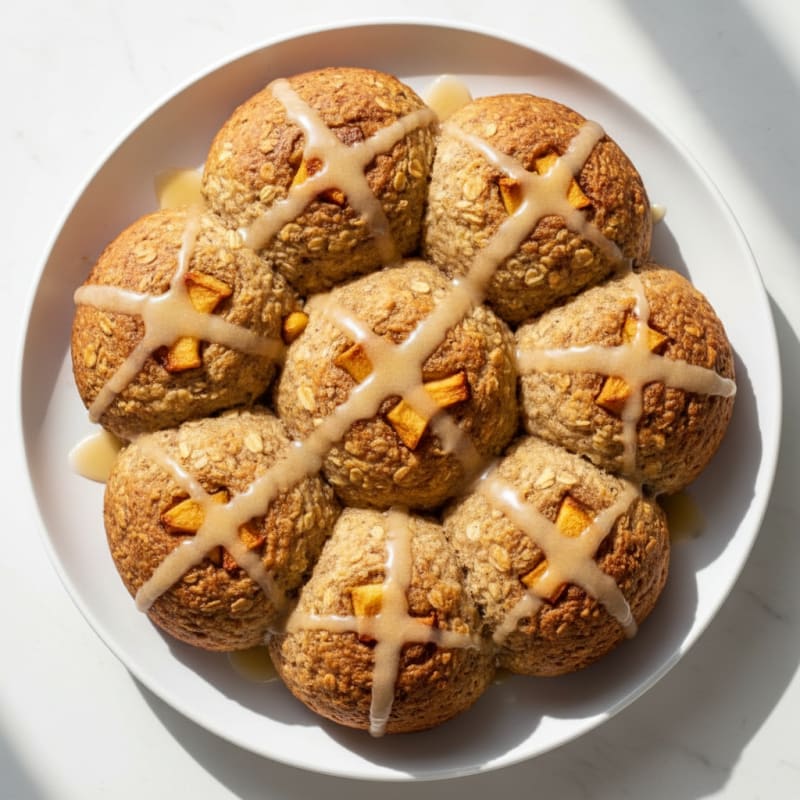 Golden Apple Cinnamon Hot Cross Buns