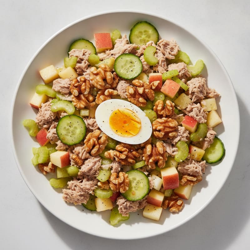 Tuna Waldorf Salad with Toasted Walnuts