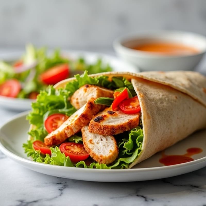 Healthy Buffalo Ranch Chicken Wrap