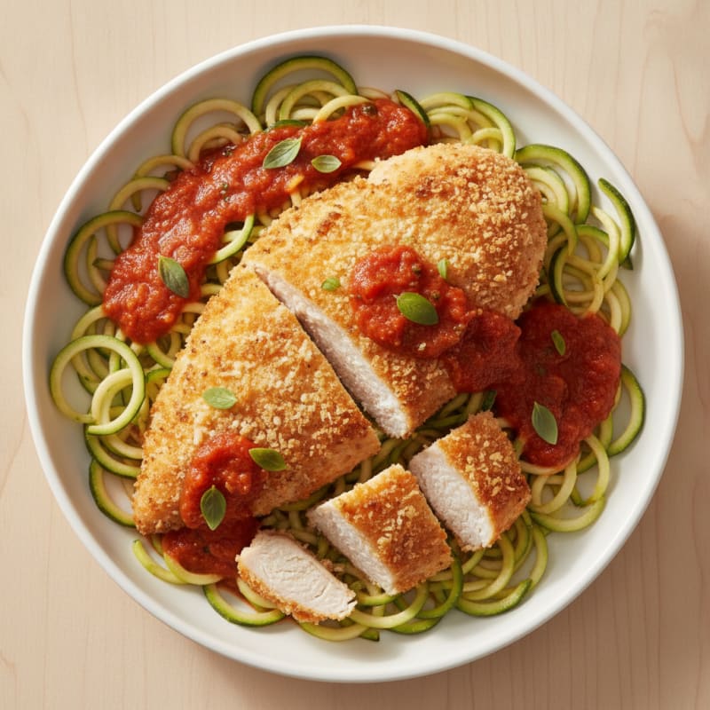Parmesan-Crusted Chicken with Marinara